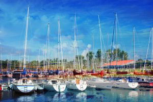 Sail Boats Marina Photo Montage - RF Stock Photo