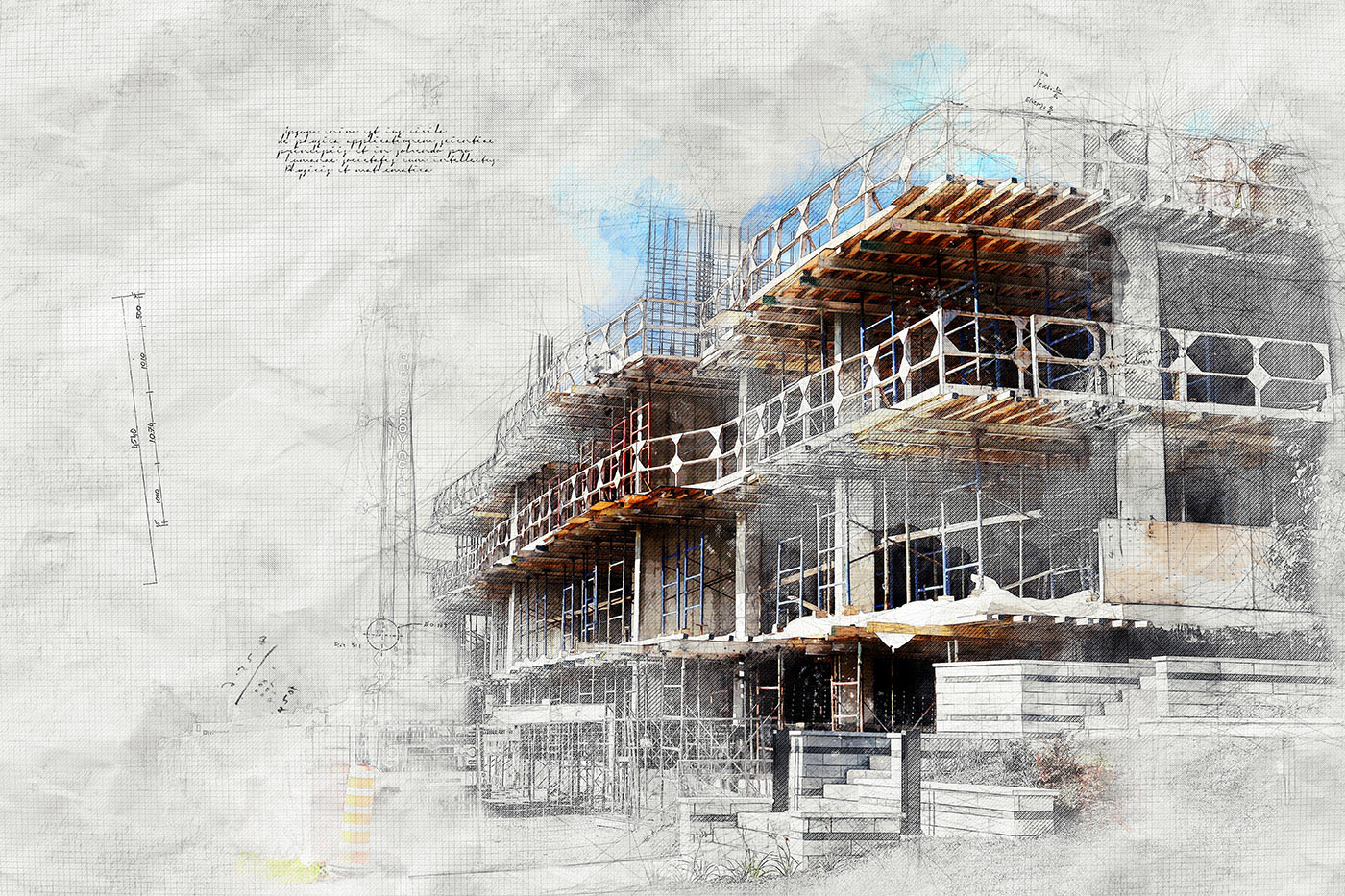 Construction Project Sketch Image - RF Stock Photo