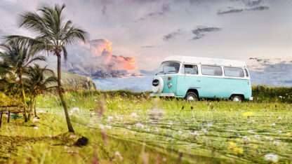Vintage VW Camper Van Road Trip 02 - RF Stock Photo
