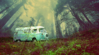 Vintage VW Camper Van Road Trip 03 - RF Stock Photo