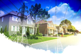 Residential Street Electrification on White - Just Awesome Stock Photos and Animations at a Great Low Price, perfect for all your Creations.