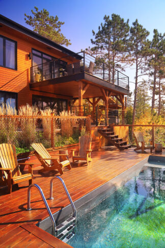 Colorful Stylish House with Pool in the Woods