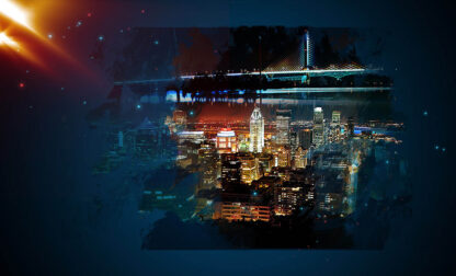 Montreal City Night Art Background with Copy Space - Just Awesome Stock Photos and Animations at a Great Low Price, perfect for all your Creations.