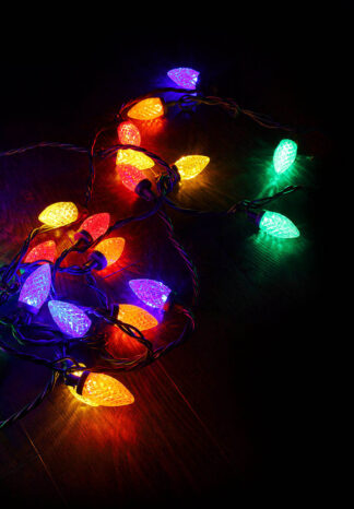 Christmas Lights on Black Background - Just Cool Stock Images and Animations at Budget Price