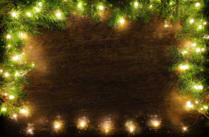 Christmas Lights Set Frame on Wood - Just Cool Stock Images and Animations at Budget Price