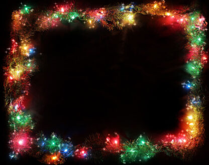 Christmas Lights Set on Dark Background - Just Cool Stock Images and Animations at Budget Price