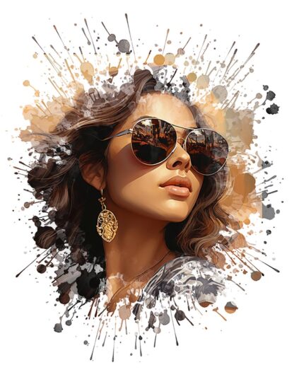Pretty Woman with Sunglasses Artwork