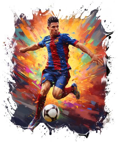 Soccer Player Graphic Artwork