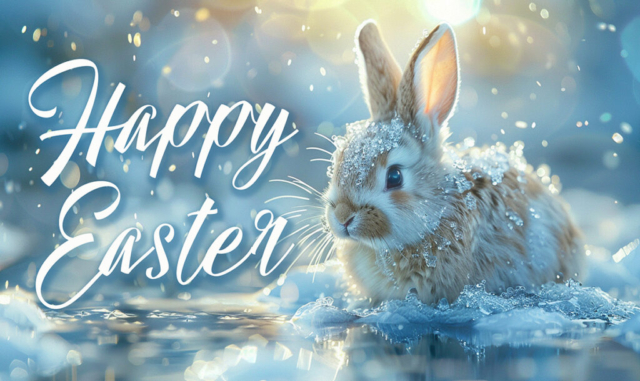 Happy Easter Wishes - Frosted Bunny