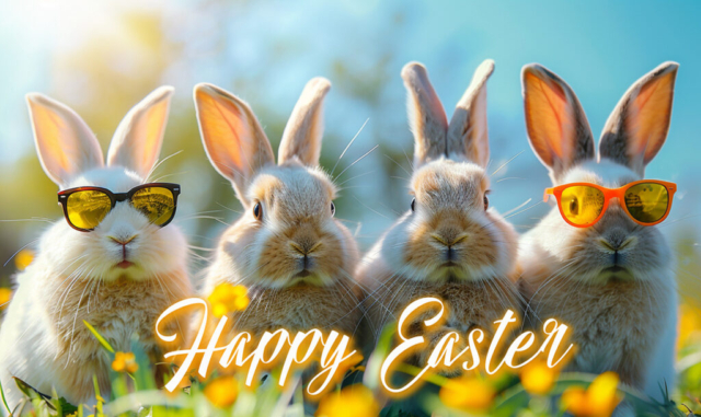 Happy Easter Wishes - Smart Bunnies