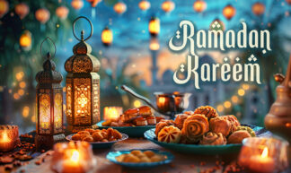 Ramadan Kareem - Fasting Times at Sunset Image